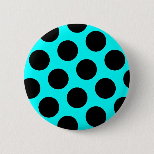 Zwarte Stippen Knop Ronde Button 5,7 Cm (Voorkant)
