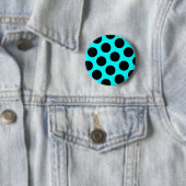 Zwarte Stippen Knop Ronde Button 5,7 Cm (In situ)