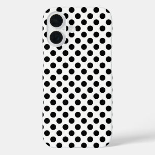 Zwarte Stippen Op Wit iPhone 16 Hoesje