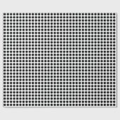 Zwarte Stippen op wit omslagpapier Cadeaupapier (Vlak)