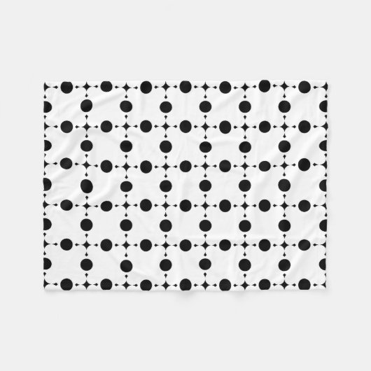 Zwarte stippen, stippen, Stippen, gestippeld Fleece Deken (Voorkant (Horizontaal))
