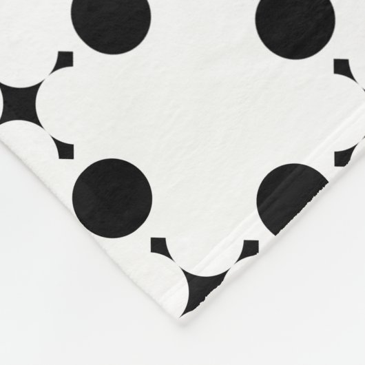 Zwarte stippen, stippen, Stippen, gestippeld Fleece Deken (Hoek)