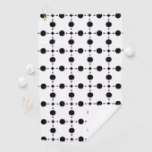 Zwarte stippen, stippen, Stippen, gestippeld Golfhanddoek (Insitu)