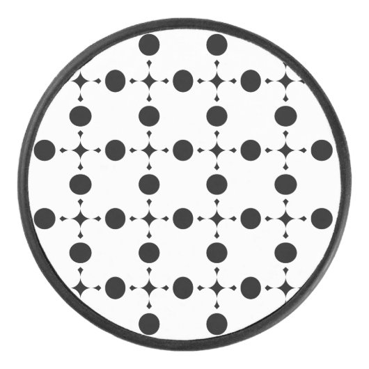 Zwarte stippen, stippen, Stippen, gestippeld Hockey Puck (Voorkant)