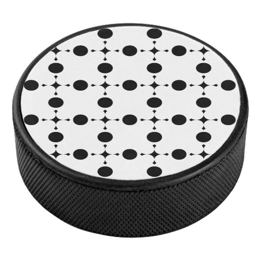 Zwarte stippen, stippen, Stippen, gestippeld Hockey Puck (3/4)