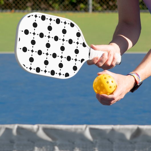 Zwarte stippen, stippen, Stippen, gestippeld Pickleball Paddle (Insitu)