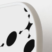 Zwarte stippen, stippen, Stippen, gestippeld Pickleball Paddle (Links Detail)