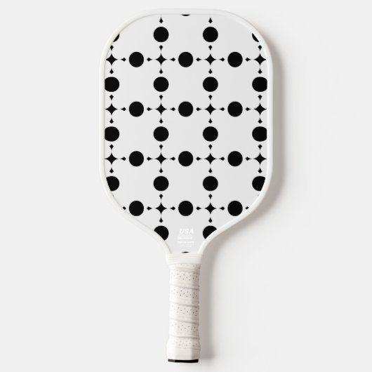 Zwarte stippen, stippen, Stippen, gestippeld Pickleball Paddle (Achterkant)