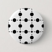 Zwarte stippen, stippen, Stippen, gestippeld Ronde Button 5,7 Cm (Voorkant)
