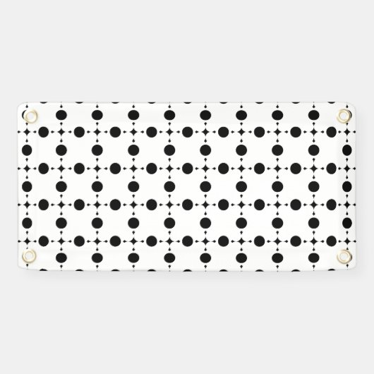 Zwarte stippen, stippen, Stippen, gestippeld Spandoek (Horizontaal)