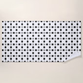 Zwarte stippen, stippen, Stippen, gestippeld Strandlaken (Voorkant)