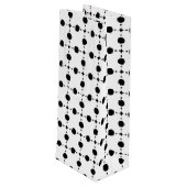 Zwarte stippen, stippen, Stippen, gestippeld Wijn Cadeautas (Achterkant Gekanteld)