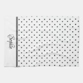 Zwarte Stippen Theedoek (Horizontaal)
