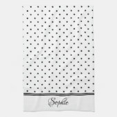 Zwarte Stippen Theedoek (Verticaal)
