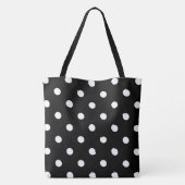 Zwarte Stippen Tote Bag (Achterkant)
