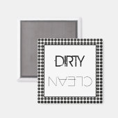 Zwarte Stippen Vaatwasser Magneet (Voorkant / Achterkant)