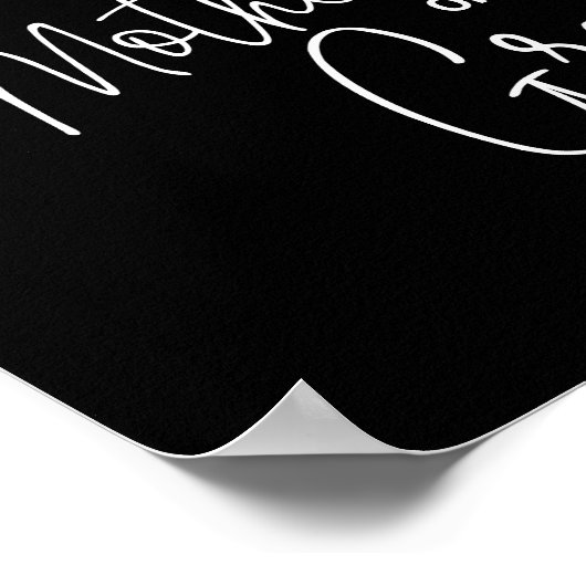 Zwarte Stoel Moeder Bruidegom Gereserveerd Herdenk Poster (Hoek)