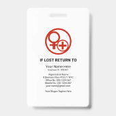 Zwarte Stof Textuur Foto Sjabloon Gezondheidszorg Badge (Achterkant)