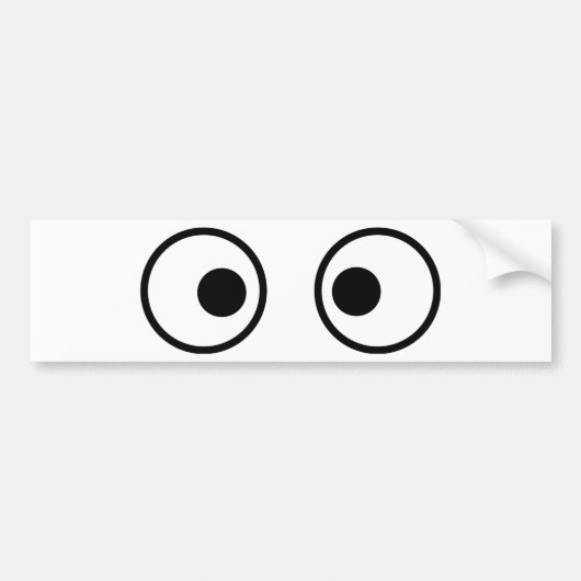 zwarte stomme ogen bumpersticker (Voorkant)