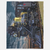 Zwarte-stoommotor Fleece Deken (Voorkant)