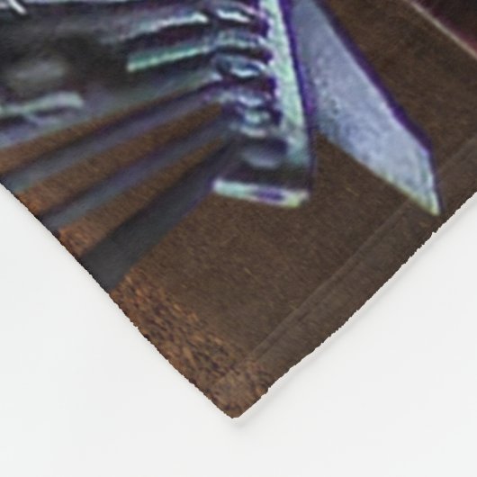 Zwarte-stoommotor Fleece Deken (Hoek)