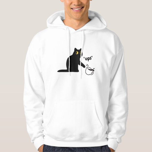 Zwarte stoute Kat Hoodie (Voorkant)