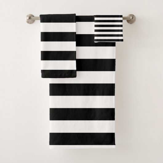 Zwarte streep bad handdoek (Insitu)