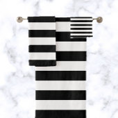 Zwarte streep bad handdoek