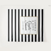 Zwarte Streep Bruidsfeest Backdrop voor Fotobooth Wandkleed (Voorkant (horizontaal))