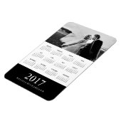 Zwarte streep | Elegante fotokalender 2017 Magneet (Linkerzijde)