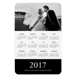 Zwarte streep | Elegante fotokalender 2017 Magneet