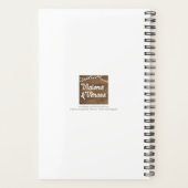 Zwarte Streep en Windflower Monogram Gepersonalise Planner (Achterkant)
