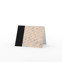Zwarte streep en zilveren woorden notecard