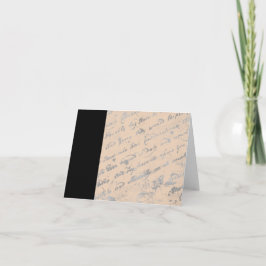 Zwarte streep en zilveren woorden notecard kaart