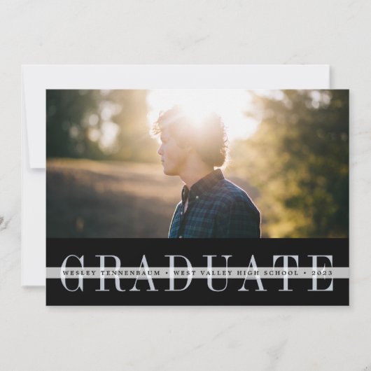 Zwarte streep | Fotogradatiepartij Kaart (Voorkant)