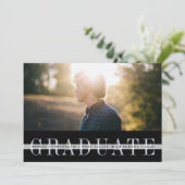 Zwarte streep | Fotogradatiepartij Kaart (Staand voorkant)