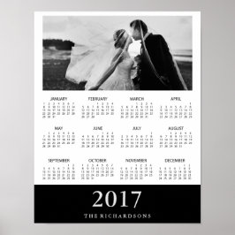 Zwarte Streep | Modern Minimaal 2017 Foto Kalender Poster