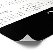 Zwarte Streep | Moderne Minimaal 2018 Foto Agenda Poster (Hoek)