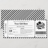 Zwarte Streep Vaderdag Cadeaubon (Voorkant / Achterkant)