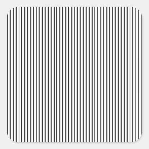 Zwarte streep vierkante sticker
