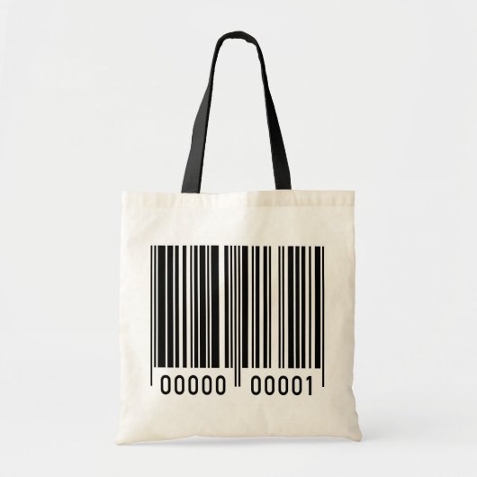 Zwarte streepjescode-Canvas tas (Voorkant)