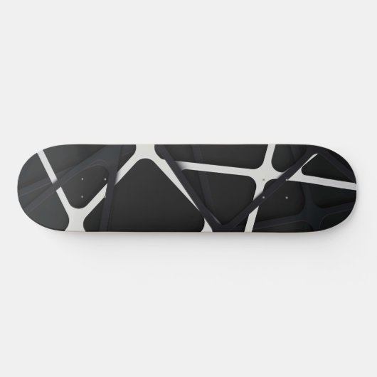 Zwarte strepen 3D Persoonlijk Skateboard (Horizontaal)