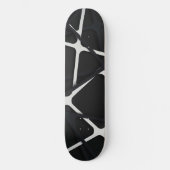 Zwarte strepen 3D Persoonlijk Skateboard (Voorkant)