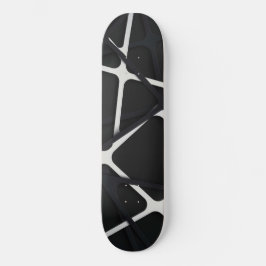 Zwarte strepen 3D Persoonlijk Skateboard