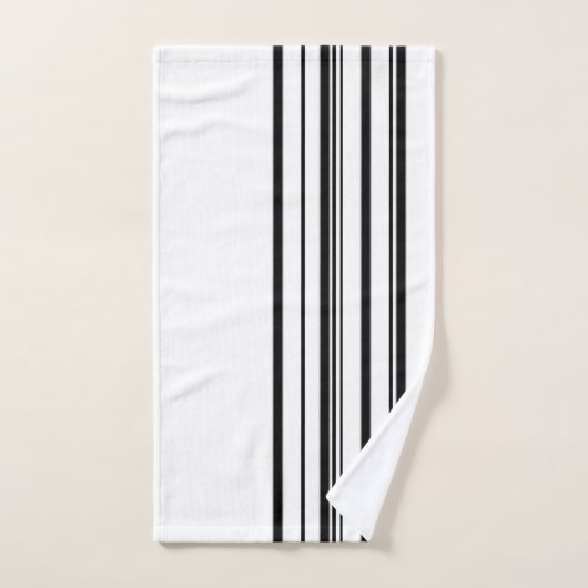 Zwarte strepen bad handdoek (Handdoek)