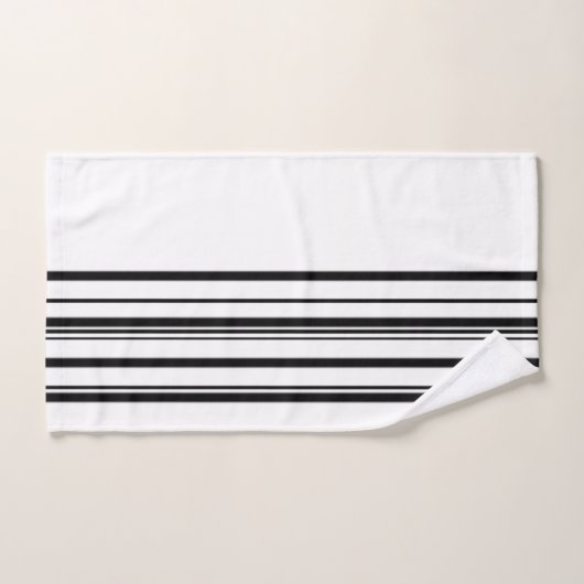 Zwarte strepen bad handdoek (Handdoek)