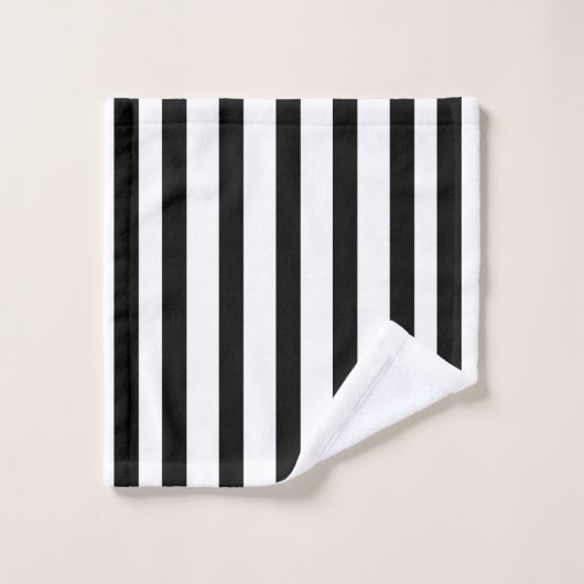 Zwarte Strepen Bad Handdoek (Wasdoekje)