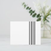 Zwarte strepen briefkaart (Staand voorkant)
