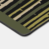 Zwarte Strepen Elegant Custom Bureaumat (Hoek)