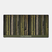 Zwarte Strepen Elegant Custom Bureaumat (Voorkant)